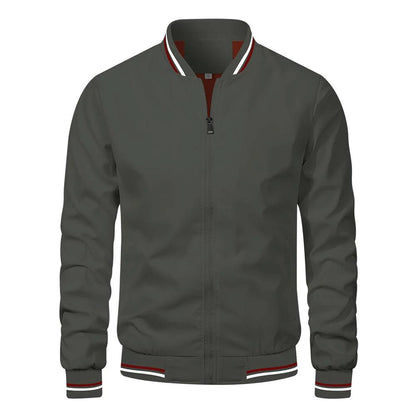 Fashion Autumn Jackets for Men Solid Color Casual Baseball Mens - Durage Collection