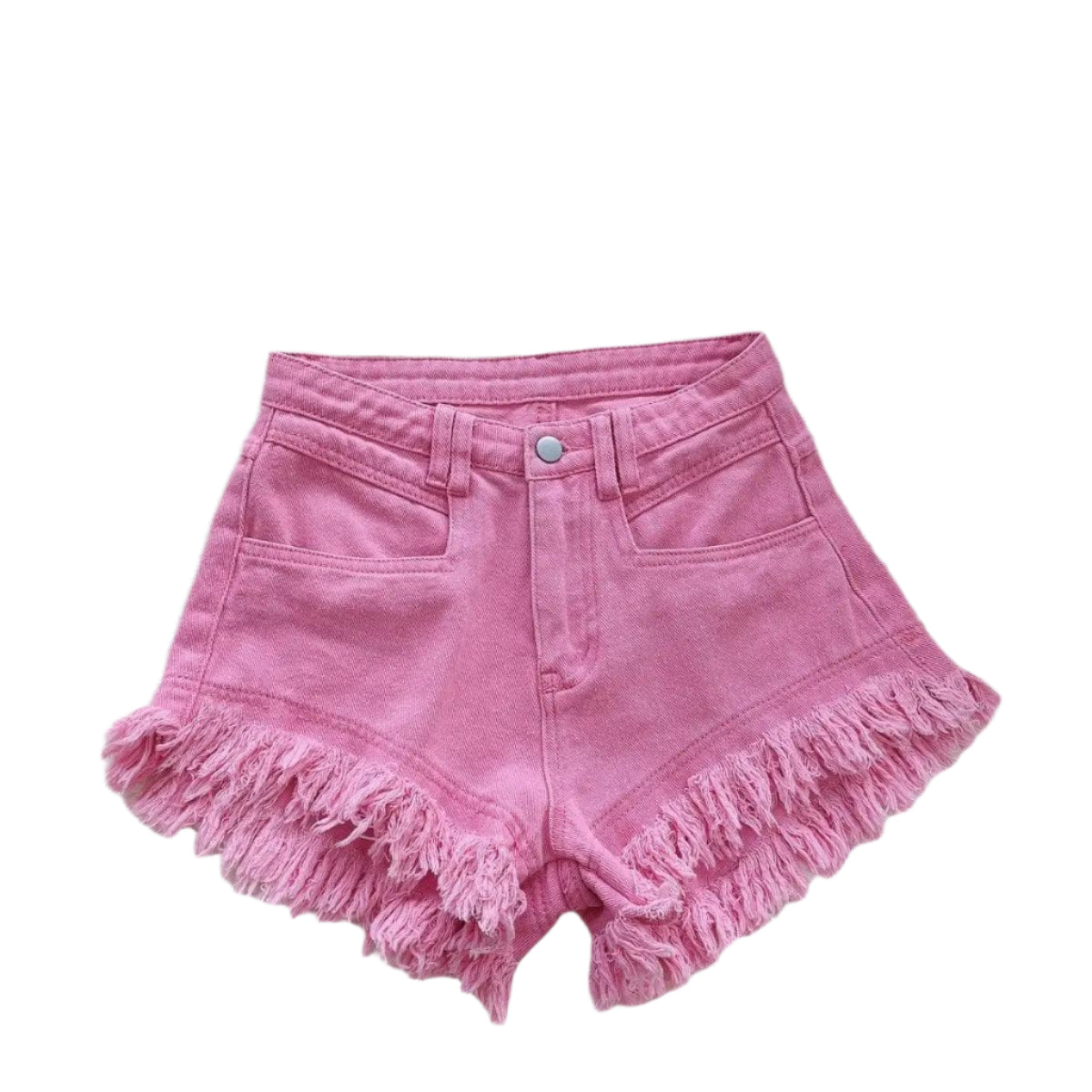 2025 Summer New Women's Tassel Denim Shorts Jeans Ruffled Fringe Perforated Hot Pants - Durage Collection