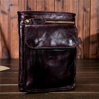 Vintage Leather Men's Crossbody Bag - Durage Collection