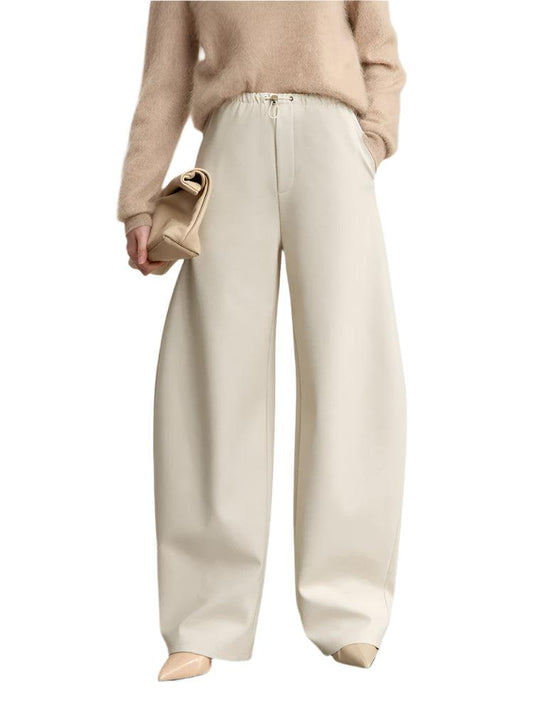 Minimalist Drawstring Straight Leg Trousers - Durage Collection