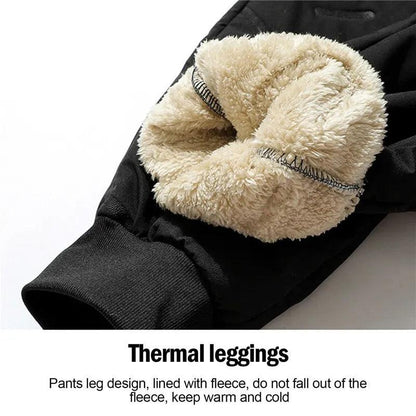 Winter Sweatwear Men Plush Thick Fleece Sweatpant Lambswool Thermal Trousers Casual Pants Waterproof Windproof Warm Cotton Pants - Durage Collection