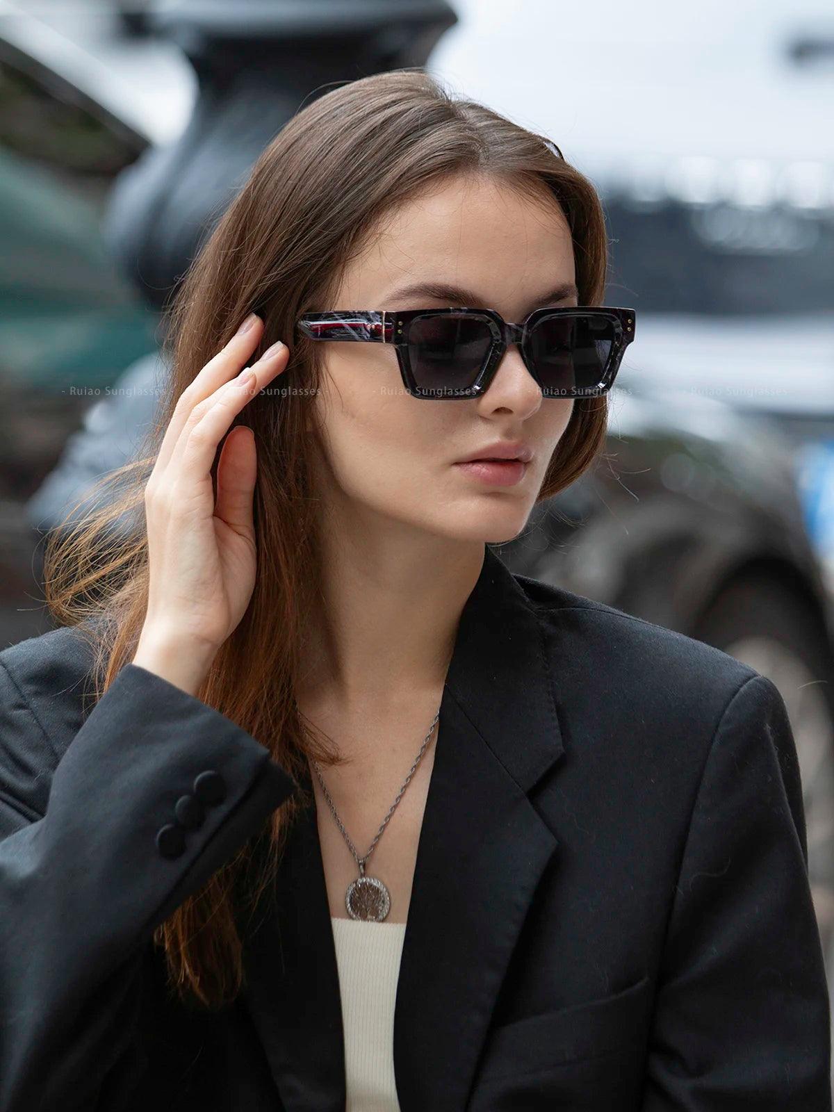 Ruiao 2024 Whole Luxury Premium Shades Designer Black Brand Sunglasses Mens Square Sun Glasses For Women - Durage Collection