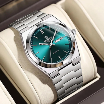 Men Watch Light Luxury Brand Stainless Steel Double Calendar - Durage Collection