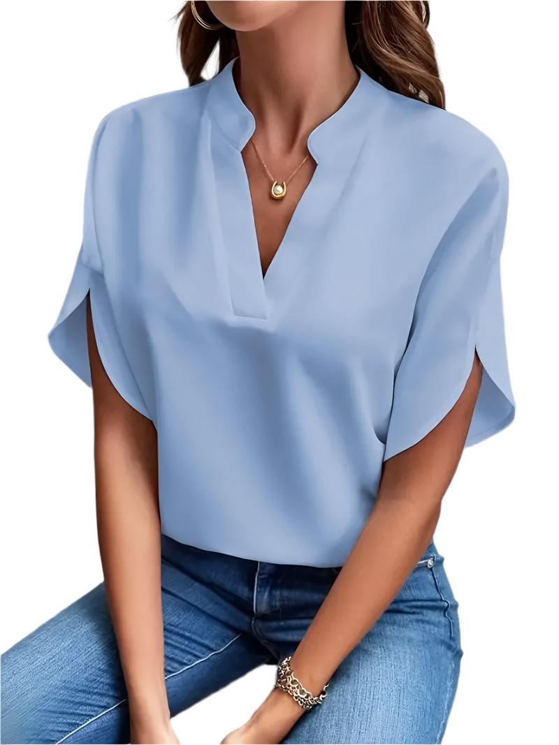 V-Neck Loose Blouse - Durage Collection