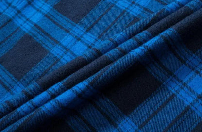 TACVASEN Oversize Lightweight Shirt Jacket Button Down Cotton Plaid Shirts Mens Long Sleeve Streetwear Flannel Shirts W/ Pockets - Durage Collection