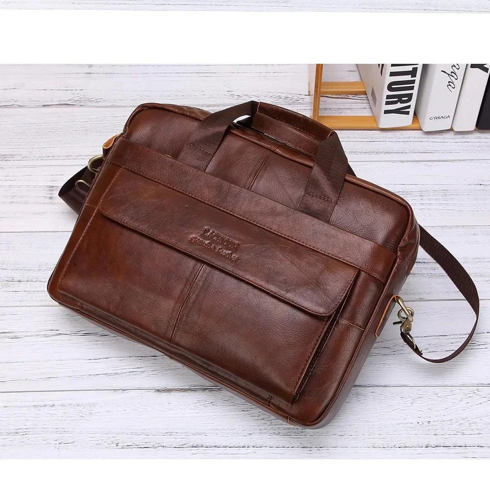 Genuine Leather Men's Crossbody Shoulder Bag - Durage Collection