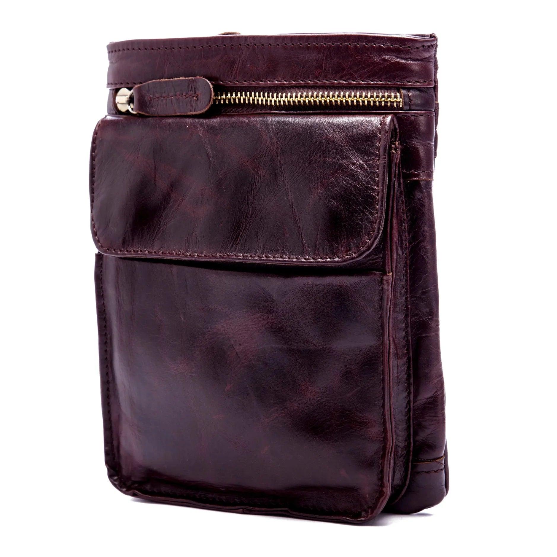 Vintage Leather Men's Crossbody Bag - Durage Collection