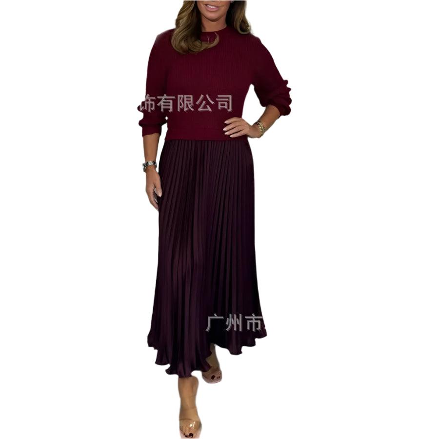 Luxe Knit Pleated Maxi Dress - Durage Collection