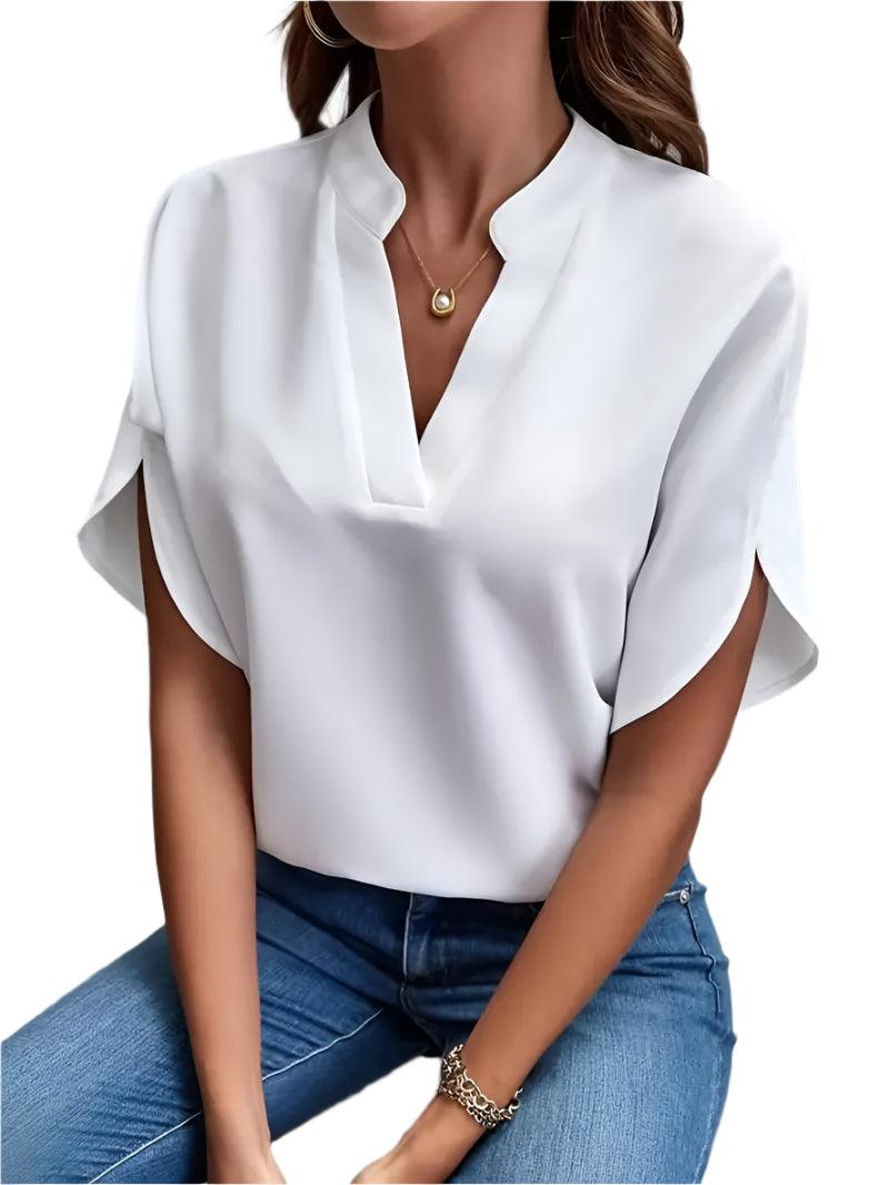 V-Neck Loose Blouse - Durage Collection