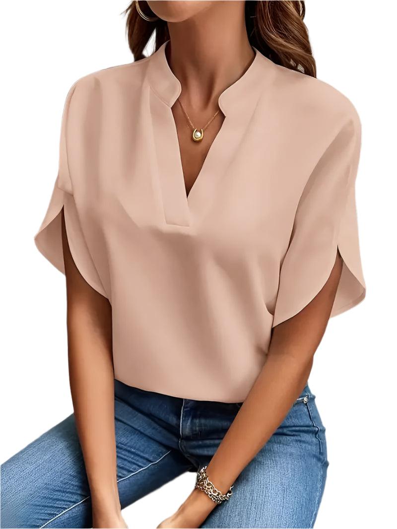 V-Neck Loose Blouse - Durage Collection