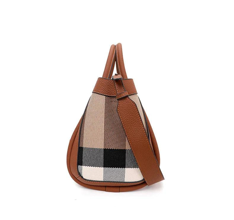 Aidrani Retro Checkered Tote Bag - Durage Collection