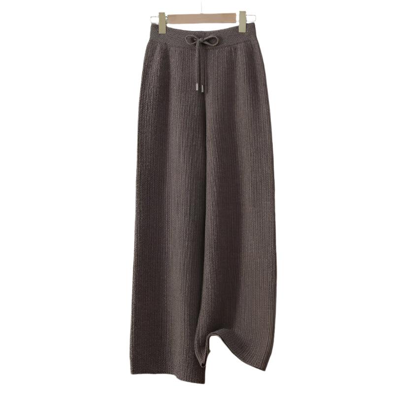 Cashmere Wide Leg Trousers - Durage Collection