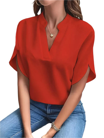 V-Neck Loose Blouse - Durage Collection