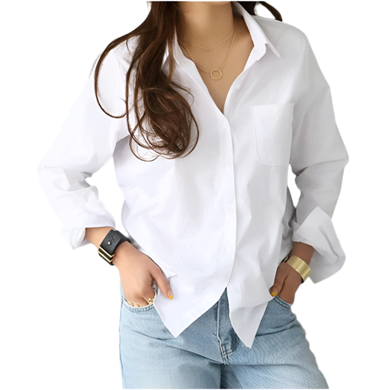 Cotton Blouse White Shirt Fashion Women Blusas Mujer De Moda OL Style Tops Casual Ladies Long Sleeve Shirts and Blouses 3496 - Durage Collection