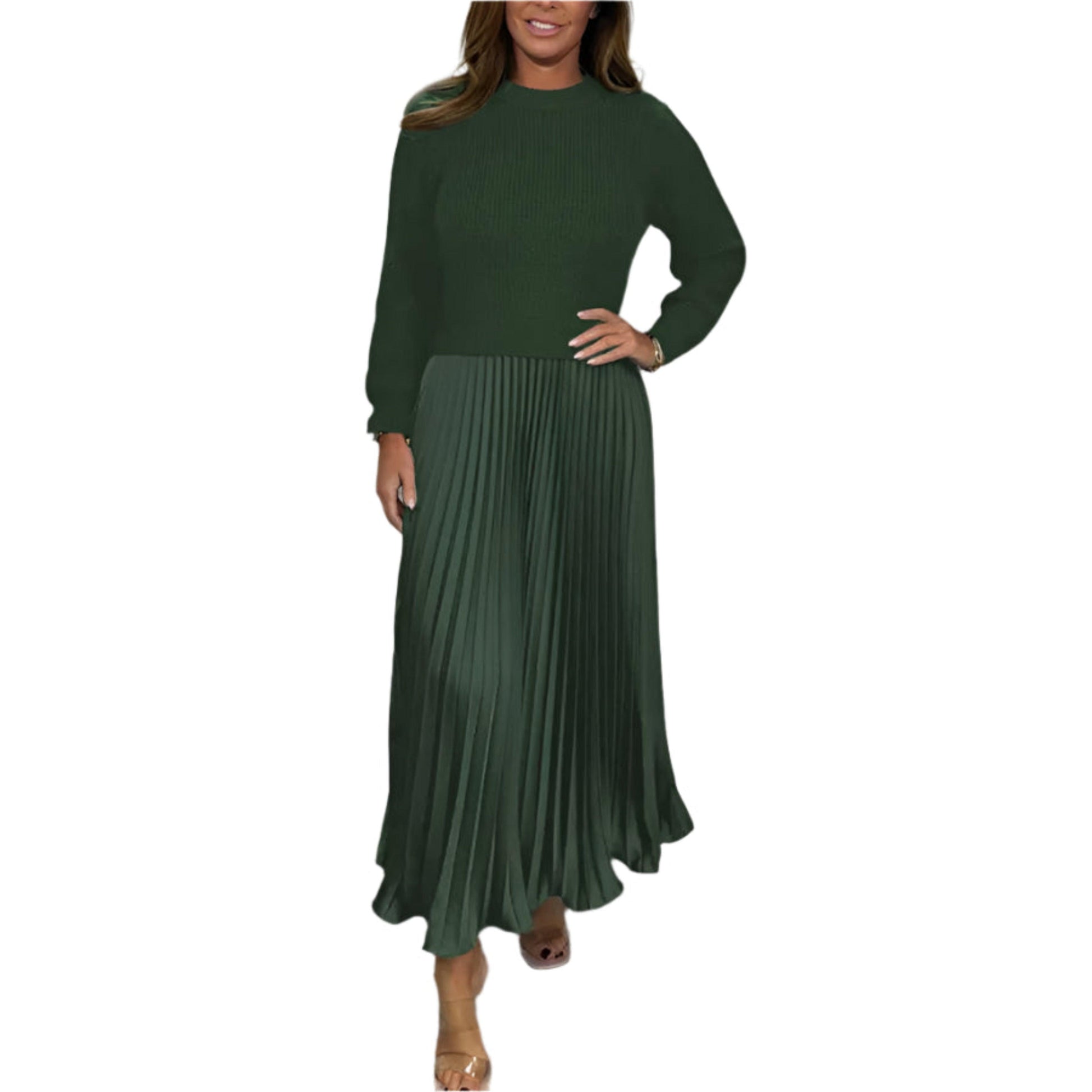 Luxe Knit Pleated Maxi Dress - Durage Collection