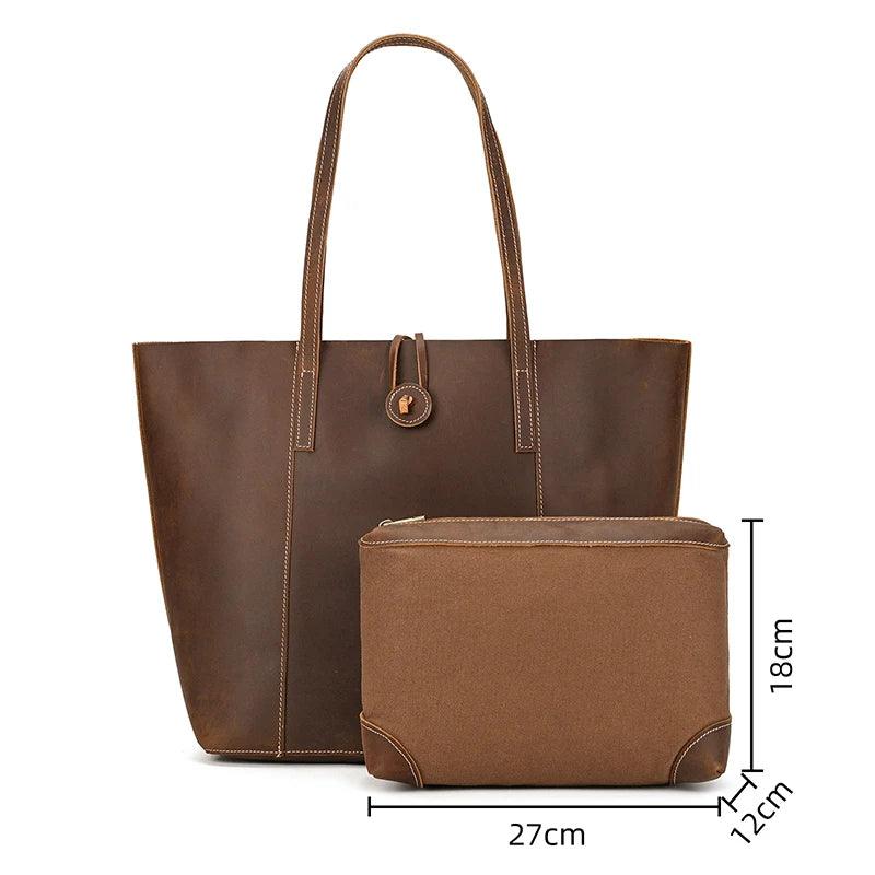 Vintage Embossed Design Women Handbags Retro Handmade Genuine Leather Large Capacity Woman Shoulder Bag Ladies Female Tote Bags - Durage Collection