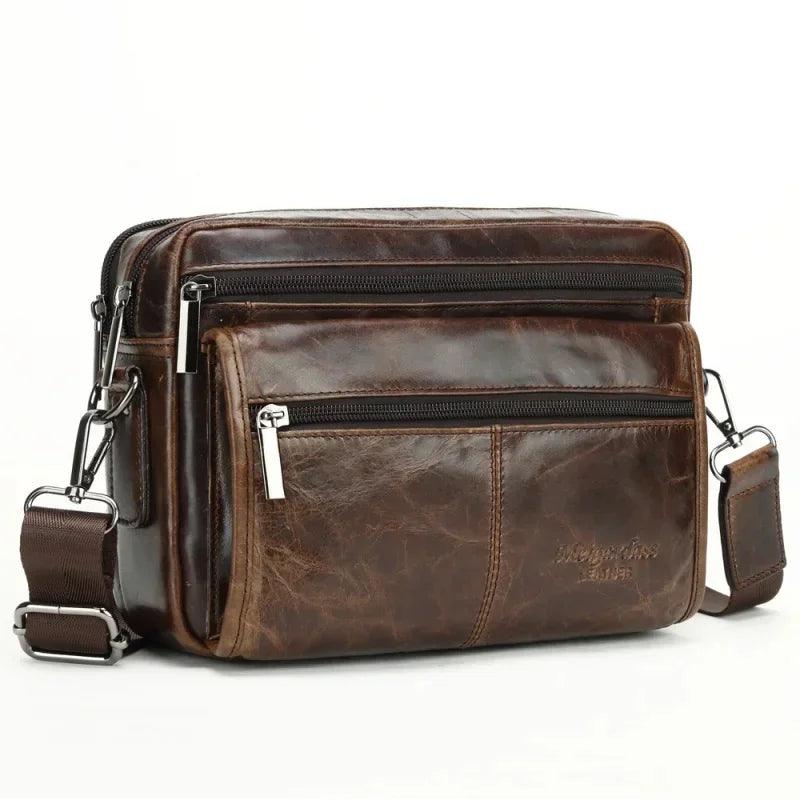 Vintage Genuine Leather Men’s Shoulder Bag - Durage Collection