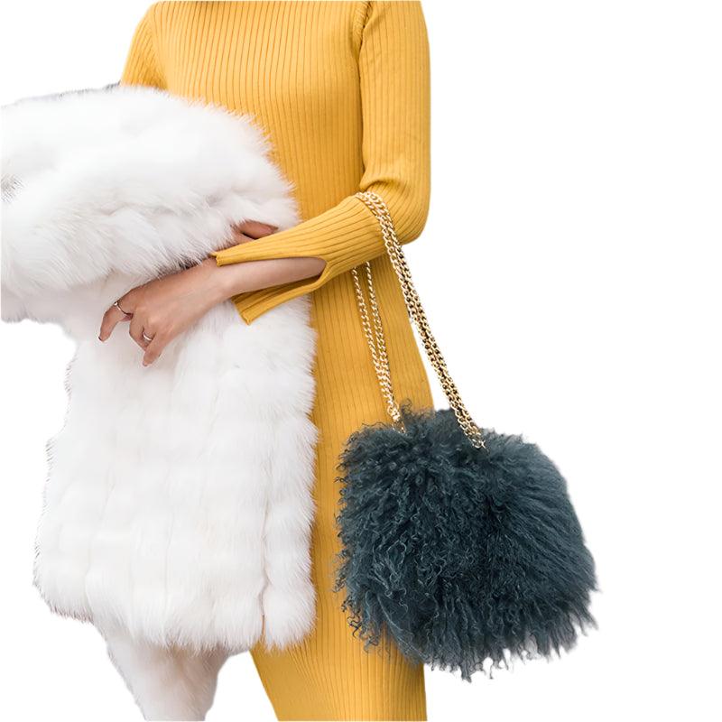 Retro Chic Wool Crossbody Bag - Durage Collection