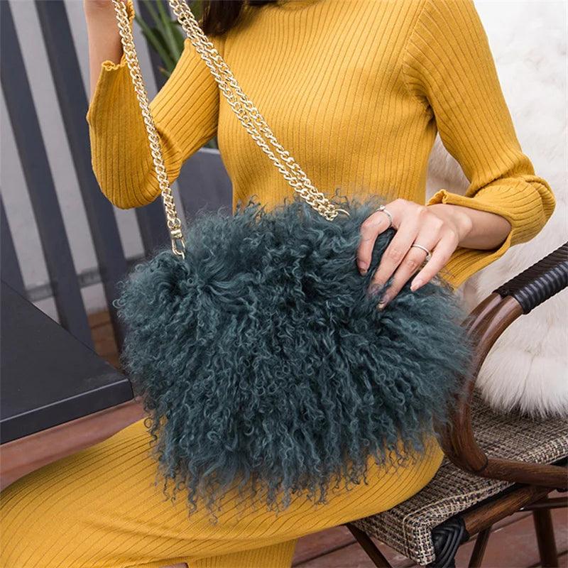 Retro Chic Wool Crossbody Bag - Durage Collection