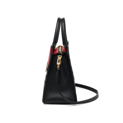 ZOOLER 100 Genuine Leather Red Black Shoulder Bag - Durage Collection