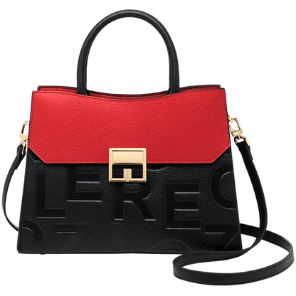 ZOOLER 100 Genuine Leather Red Black Shoulder Bag - Durage Collection