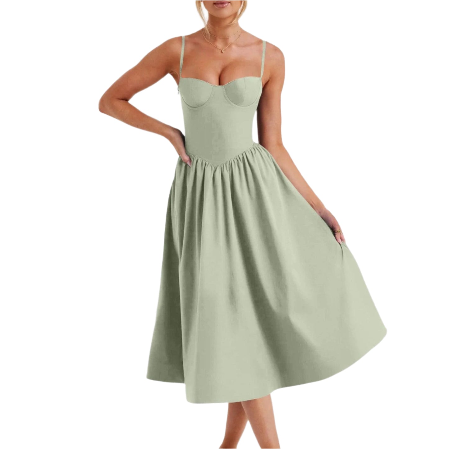 French Retro Long Dress Court Style Dopamine Wear - Durage Collection