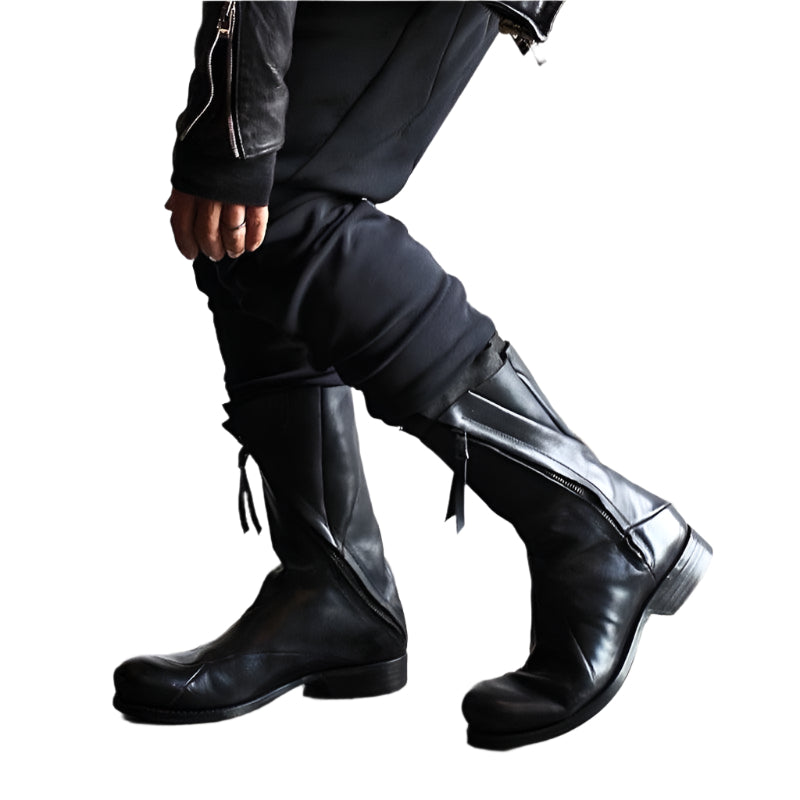 Japanese Irregular Deconstructed Leather Boots - Durage Collection