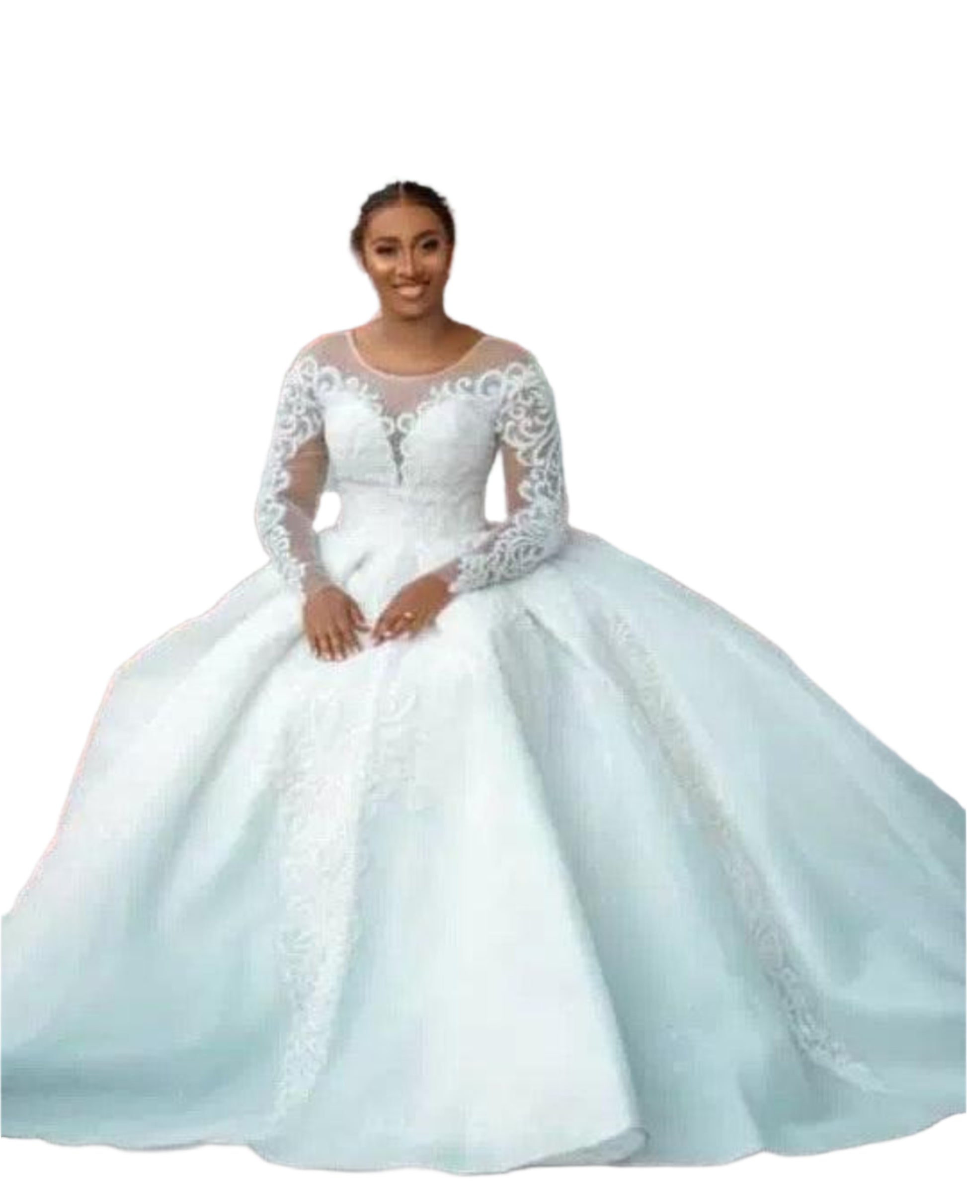 Ball Gown Wedding Dress Long Sleeves Bridal Gown - Durage Collection