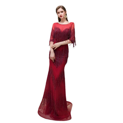 LustreCharm Fishtail Gown - Durage Collection