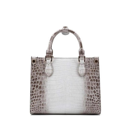 Chic Womens Shoulder Tote in Crocodile Leather - Durage Collection