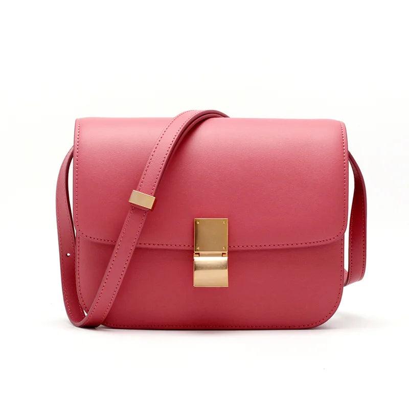 Elegant Womens Premium Leather Crossbody Satchel Bag - Durage Collection