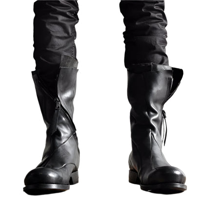 Japanese Irregular Deconstructed Leather Boots - Durage Collection