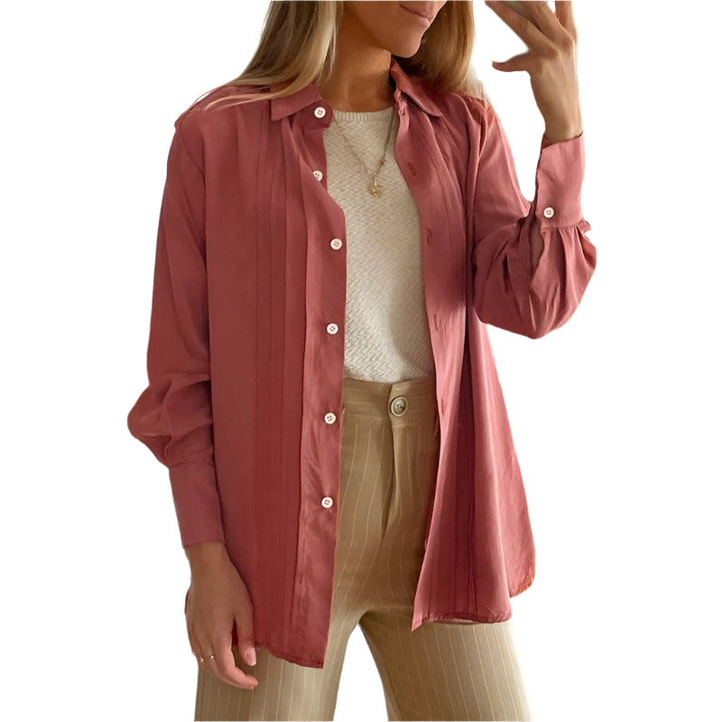 Cardigan Single-breasted Lapel Long Sleeve Shirt Women's Fashion - Durage Collection