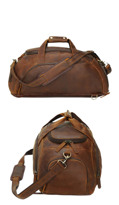 Vintage Voyager Cowhide Backpack