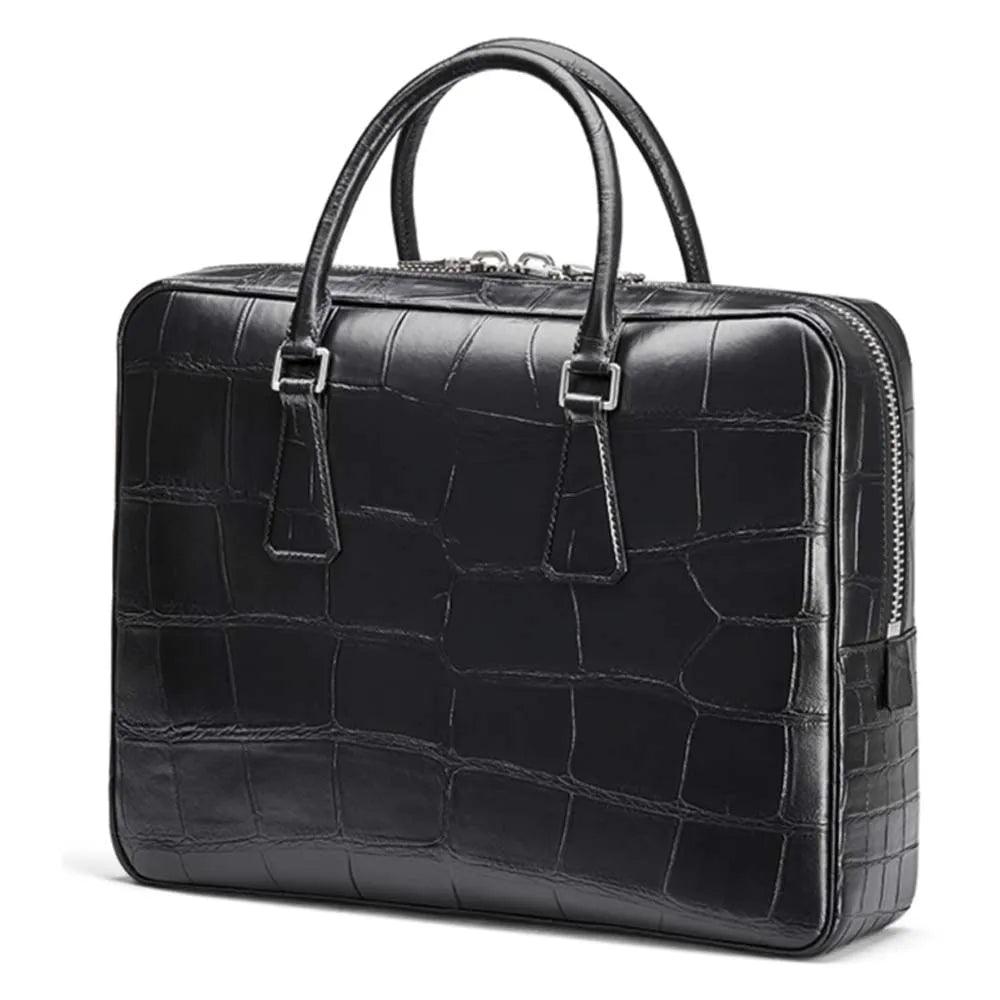 Gete America Crocodile Skin Men's Leather Bag - Durage Collection