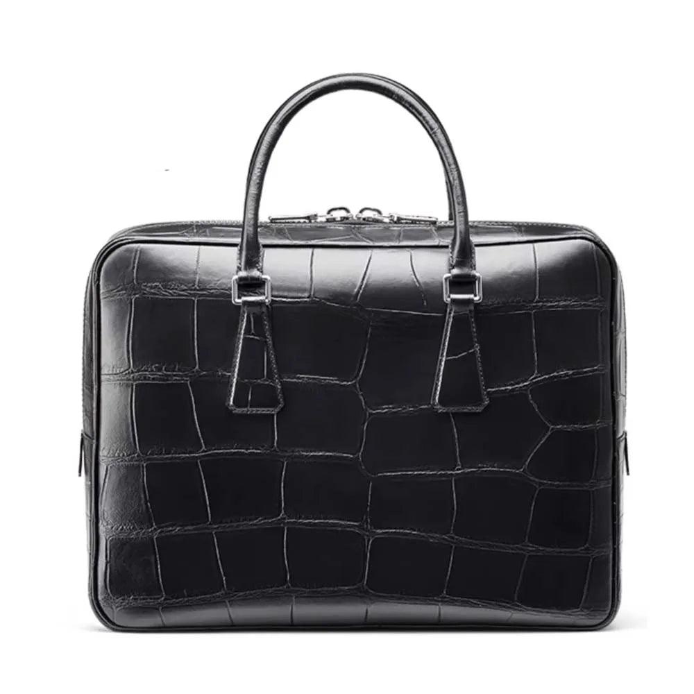 Gete America Crocodile Skin Men's Leather Bag - Durage Collection