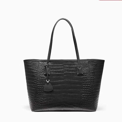 Elegant Imported Crocodile Leather Womens Large Tote - Durage Collection