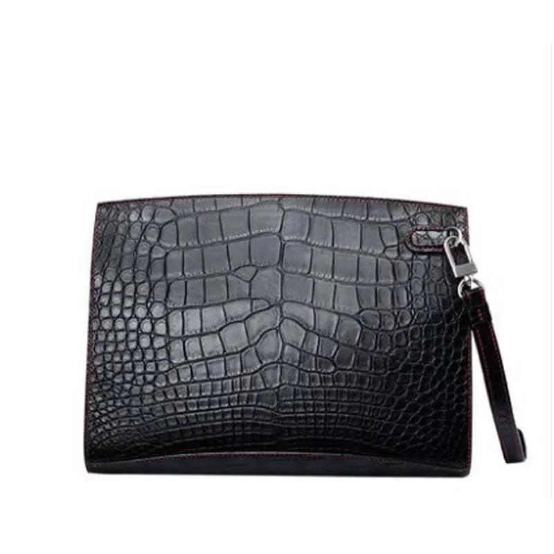 Gete Men’s Crocodile Leather Clutch Bag - Durage Collection