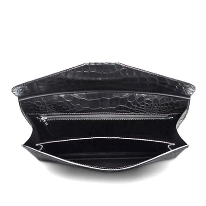 Gete Men’s Crocodile Leather Clutch Bag - Durage Collection