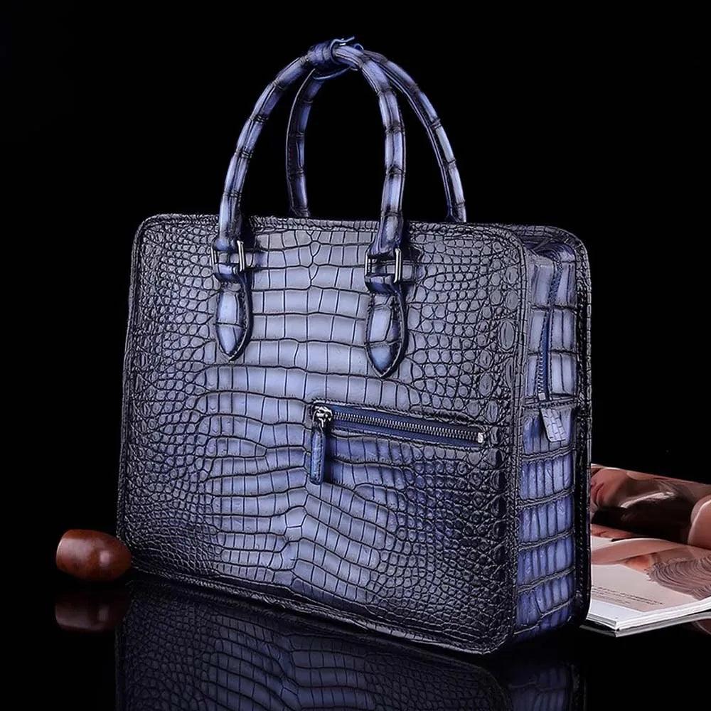 Certainly Heres an SEO suggestion for a luxury crocodile leather mens briefcase handbag Product Page TitleLuxury Crocodile Leather Mens Briefcase Handbag Premium Quality Meta DescriptionDiscover the elegance and sophistication of our Luxury Crocodile Lea - Durage Collection