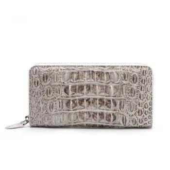 Elegant Himalayan White Crocodile Clutch Handbag Set - Durage Collection