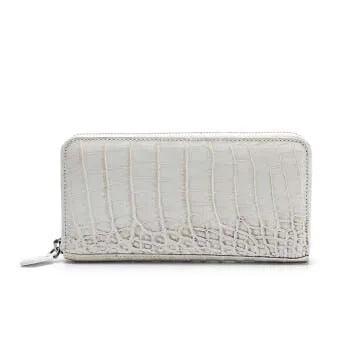 Elegant Himalayan White Crocodile Clutch Handbag Set - Durage Collection