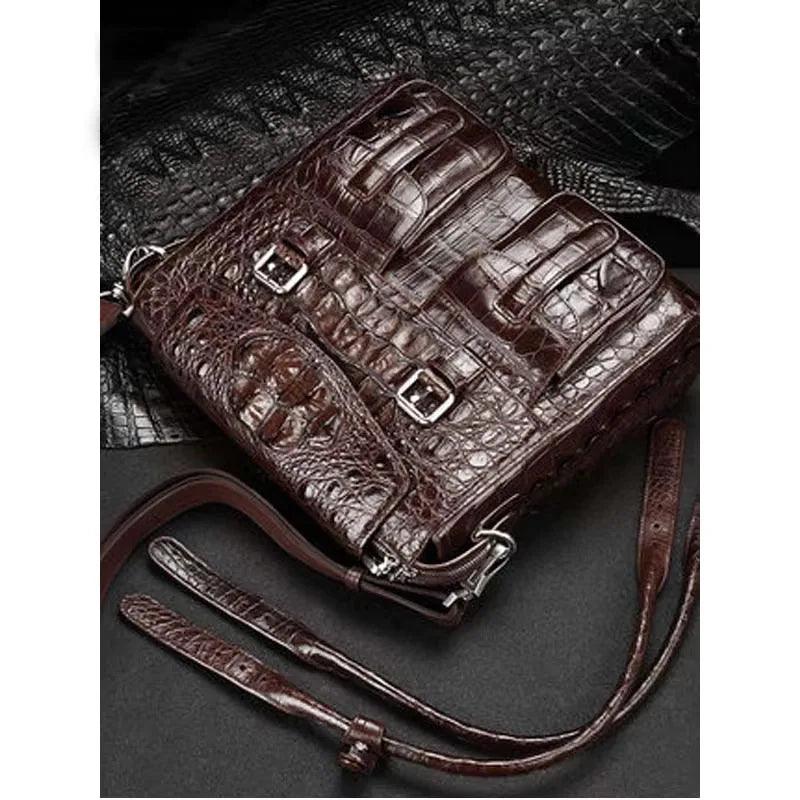 Certainly Heres an SEOfriendly product page title meta description and URL handler for the Mens Crocodile Leather Travel Business BriefcaseProduct Page Title Luxury Mens Crocodile Leather Travel Business BriefcaseMeta Description Shop the exquisite Mens - Durage Collection