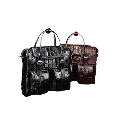 Certainly Heres an SEOfriendly product page title meta description and URL handler for the Mens Crocodile Leather Travel Business BriefcaseProduct Page Title Luxury Mens Crocodile Leather Travel Business BriefcaseMeta Description Shop the exquisite Mens - Durage Collection