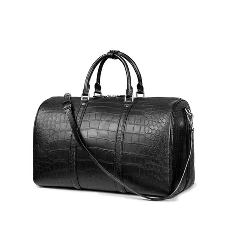 Certainly Heres an SEOfriendly approach for your product pageProduct Page TitleMens Large Capacity Crocodile Leather Boston Travel Bag Stylish DurableMeta DescriptionDiscover our Mens Large Capacity Crocodile Leather Boston Travel Bag perfect for sophis - Durage Collection