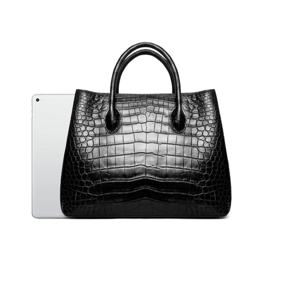 Luxurious Yuanyu Womens Large Crocodile Leather Handbag - Durage Collection