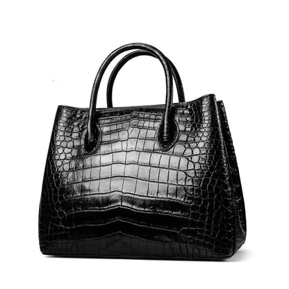 Luxurious Yuanyu Womens Large Crocodile Leather Handbag - Durage Collection